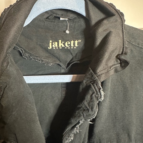 Jakett Women's Black Distressed Jacket - Picture 2 of 4